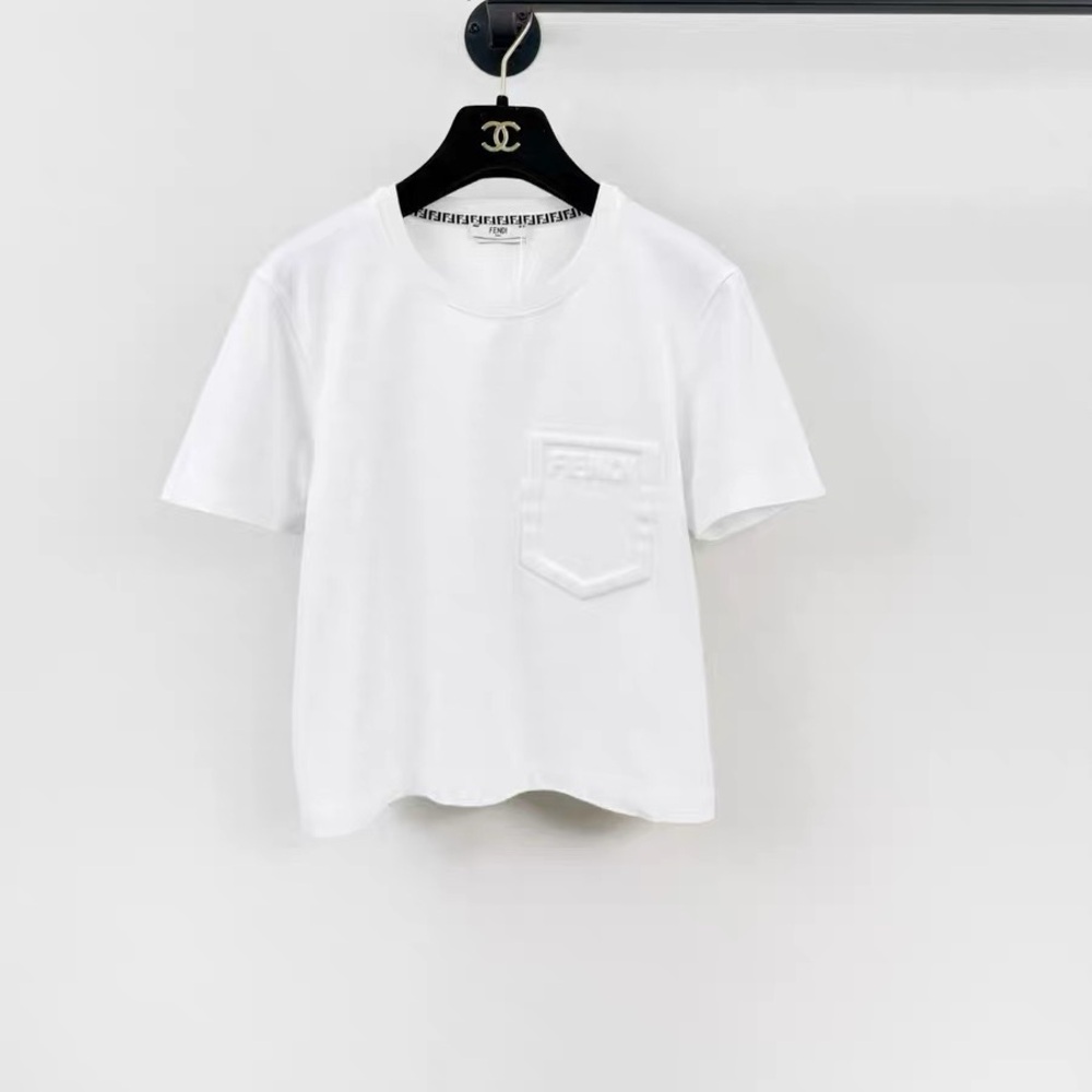 Authentic Fendi White Short Sleeve Tee